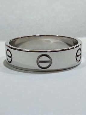 Cartier LOVE RING classic model 18k white gold size 62 full set